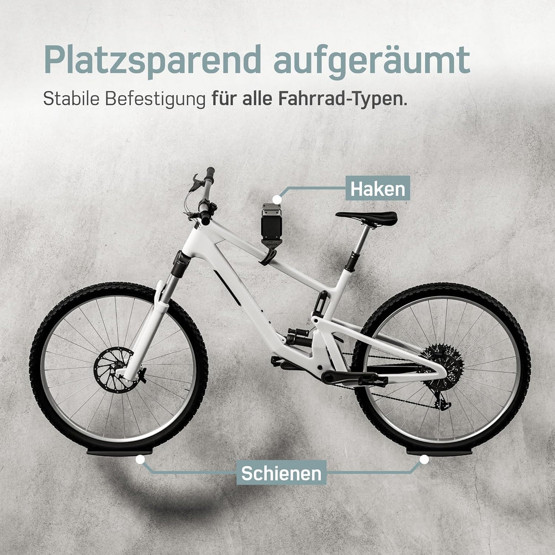 Borgen Fahrrad Wandhalterung - einstellbare Fahrradhalterung für die Wand - E-Bike, Rennrad, MTB, Re