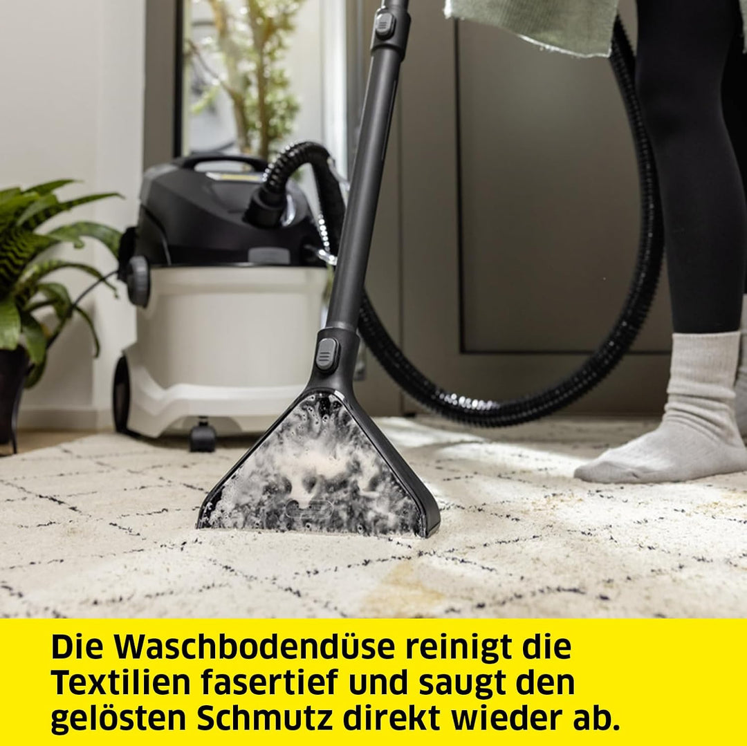 Kärcher Waschsauger SE 5, 2-in-1-Sprühsaugschlauch, Frischwassertank: 4 l, Schmutzwassertank: 4 l, W