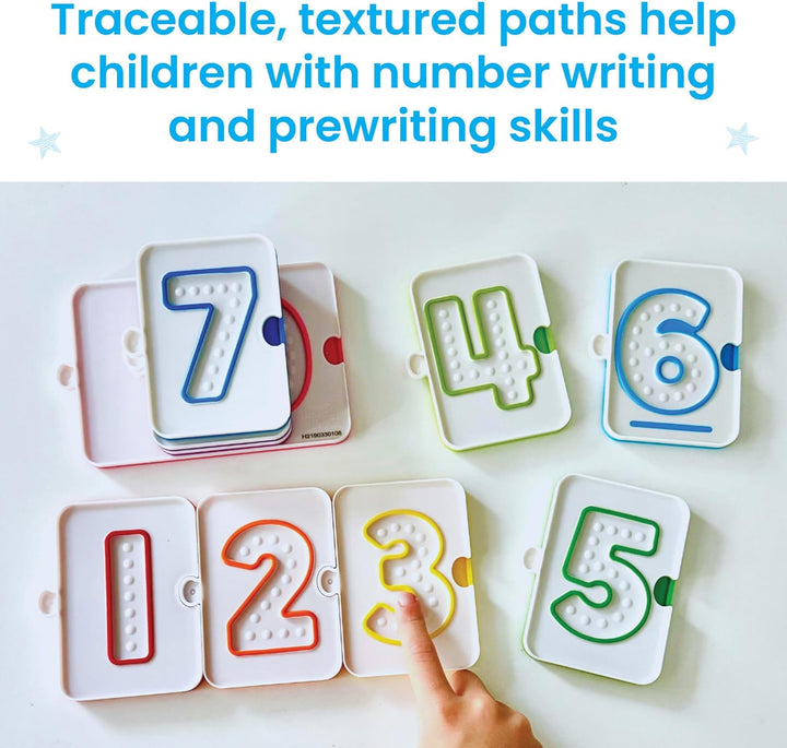 Learning Resources Sensorische Zahlentafeln, Lernspielzeug für Kinder ab 3 Jahren, Fingerspurentafel