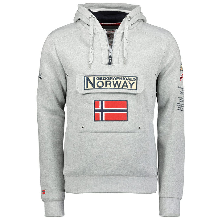 Geographical Norway Herren Gymclass Kapuzenpullover S Hellgrau, S Hellgrau