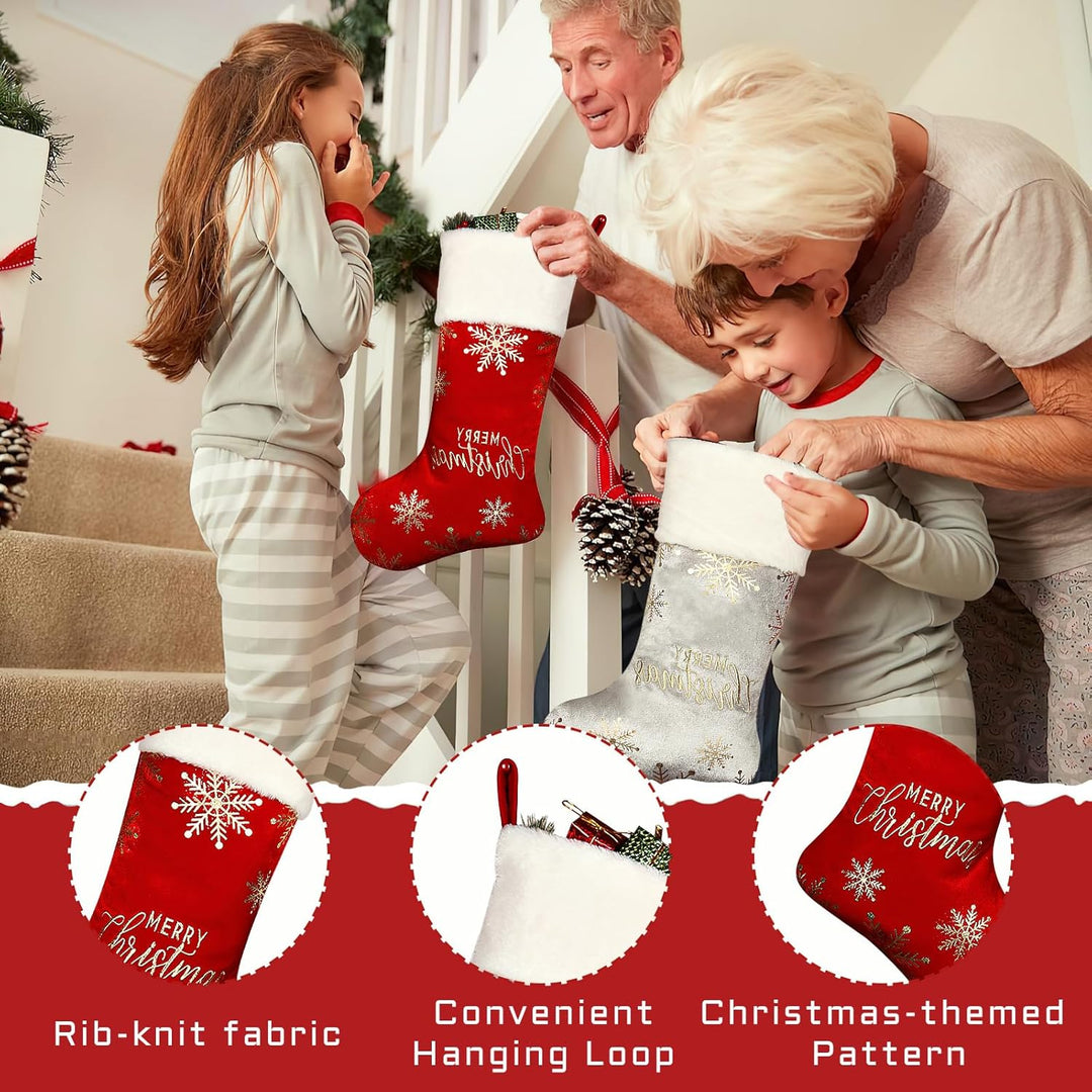 3 Stück Personalisiert Nikolausstrumpf, Gestrickt Weihnachtsstrumpf, Befüllen nikolausstiefel, Kinde
