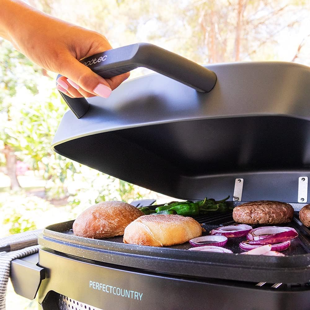 Cecotec Elektrischer Grill Perfect Country 2000 EasyMove. 2000 W, Mix- und Antihaft-Oberfläche, klap
