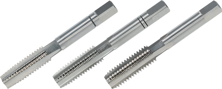 VÖLKEL Handgewindebohrer 3-tlg. Satz DIN 352 HSS-G - M10 x 1.5 | Vorschneider, Mittelschneider & Fer