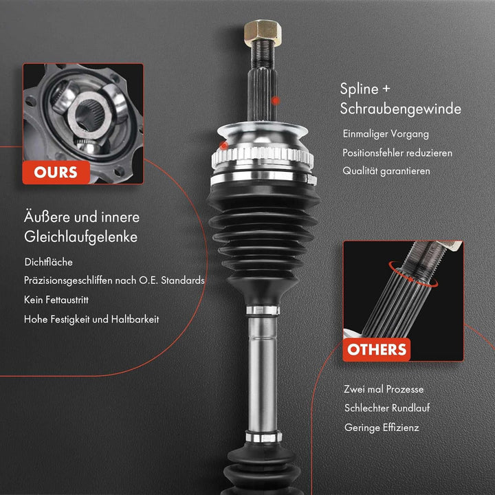 Frankberg 2x Antriebswelle Vorne Kompatibel mit C1 PM PN 1.0L 2005-2013 107 PM PN 1.0L 2005-2007 108