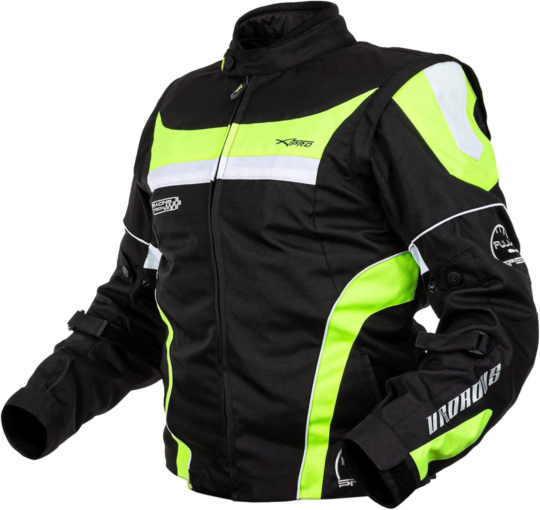 A-pro Motorradjacke für Damen, Nylon, Oxford, Thermoweste, reflektierend XXL Fluo, XXL Fluo