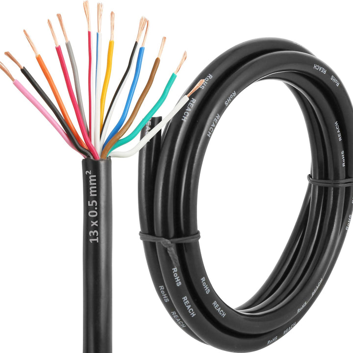 20AWG 13×0.5mm² Elektrischer Draht Kabel 13 adrig 2M Kupferkabel Fahrzeugkabel 13 polig Verlängerung
