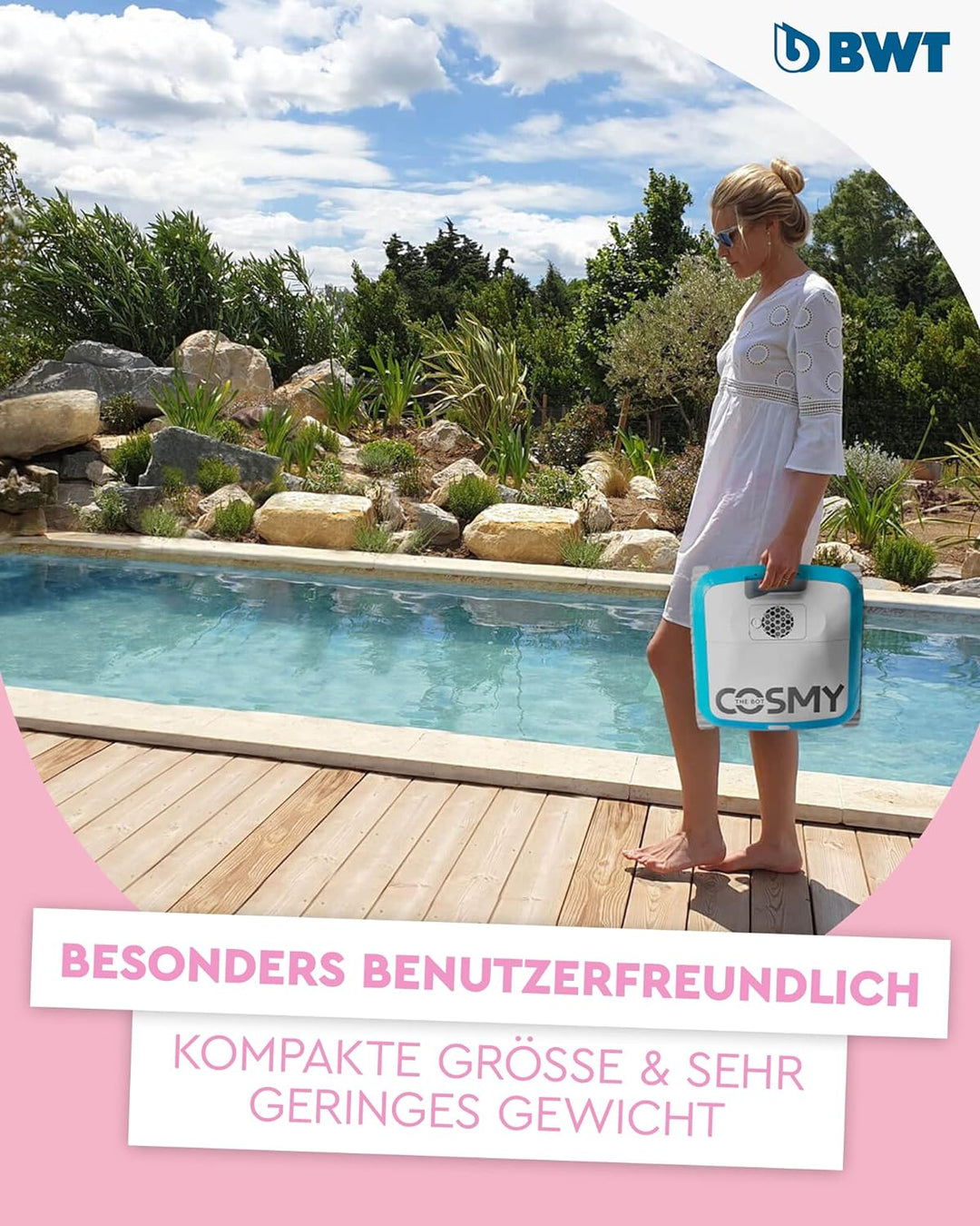 BWT Poolroboter Cosmy 200 | Besonders Leicht & Kompakt | Für Pools Mit Einer Länge Bis Zu 10 m | Zuv
