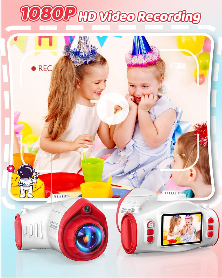 Kinderkamera, Usteetic 3 in 1 Beamer Projektor Kamera für Kinder 1080P Digitalkamera Kinder Fotoappa