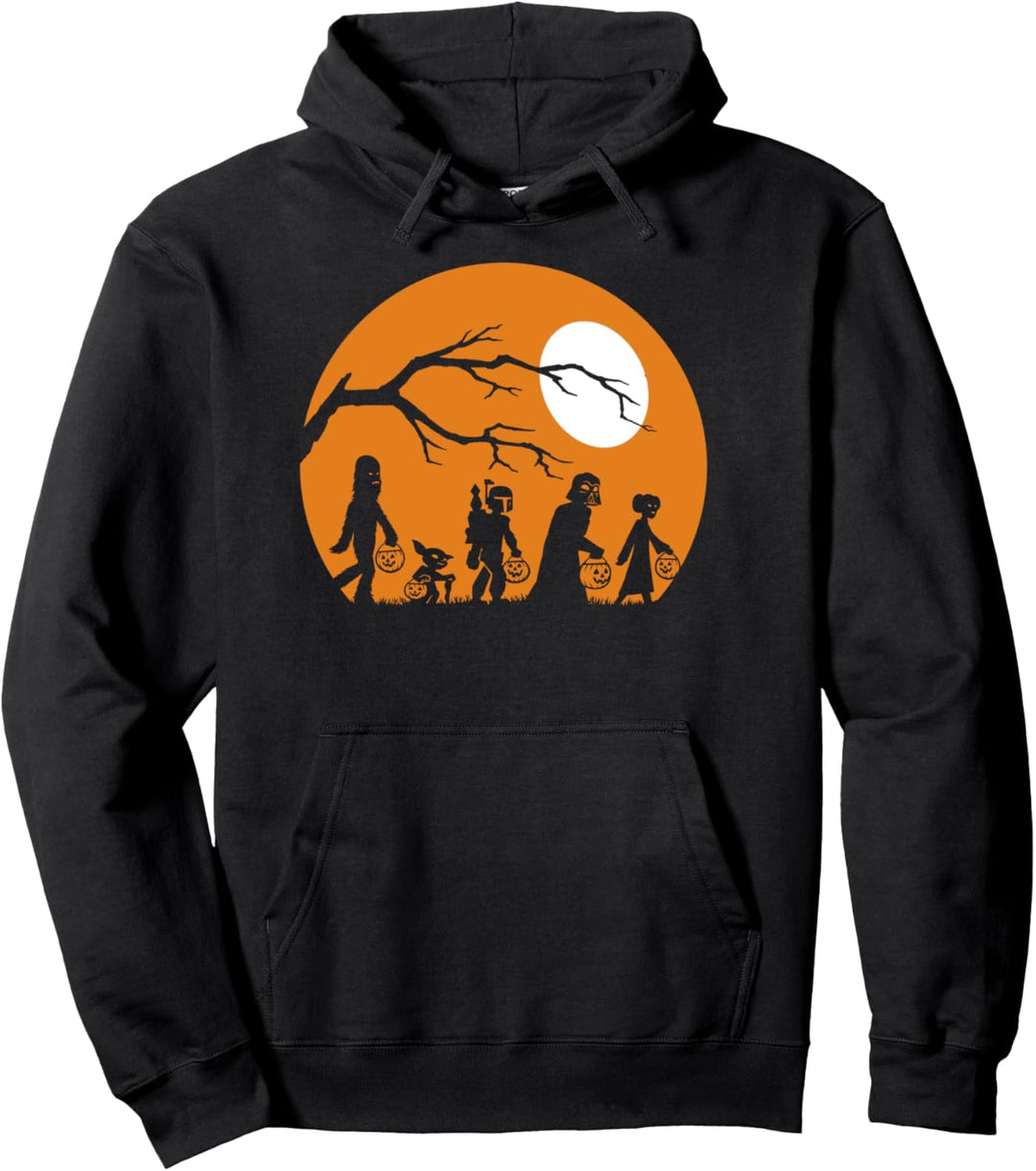 Star Wars Group Shot Line Up Under The Moon Halloween Pullover Hoodie