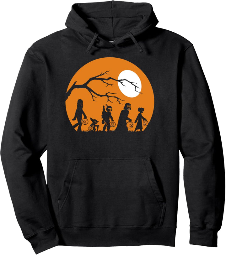Star Wars Group Shot Line Up Under The Moon Halloween Pullover Hoodie