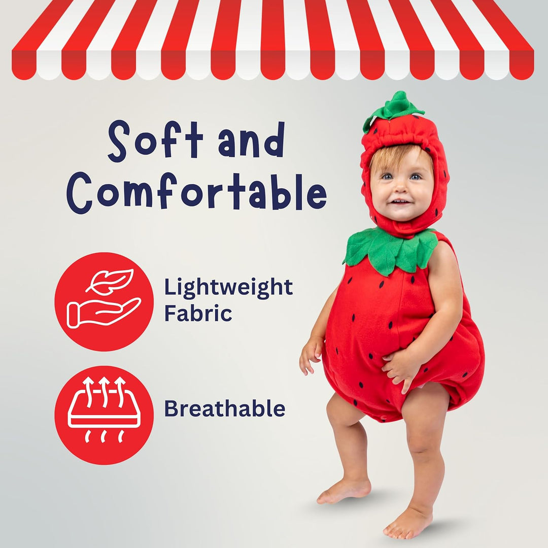 Dress Up America Süsses Baby-Erdbeer-Kostüm 6-12 Monate (Gewicht: 7-95 kg Höhe: 61-71 cm), 6-12 Mona