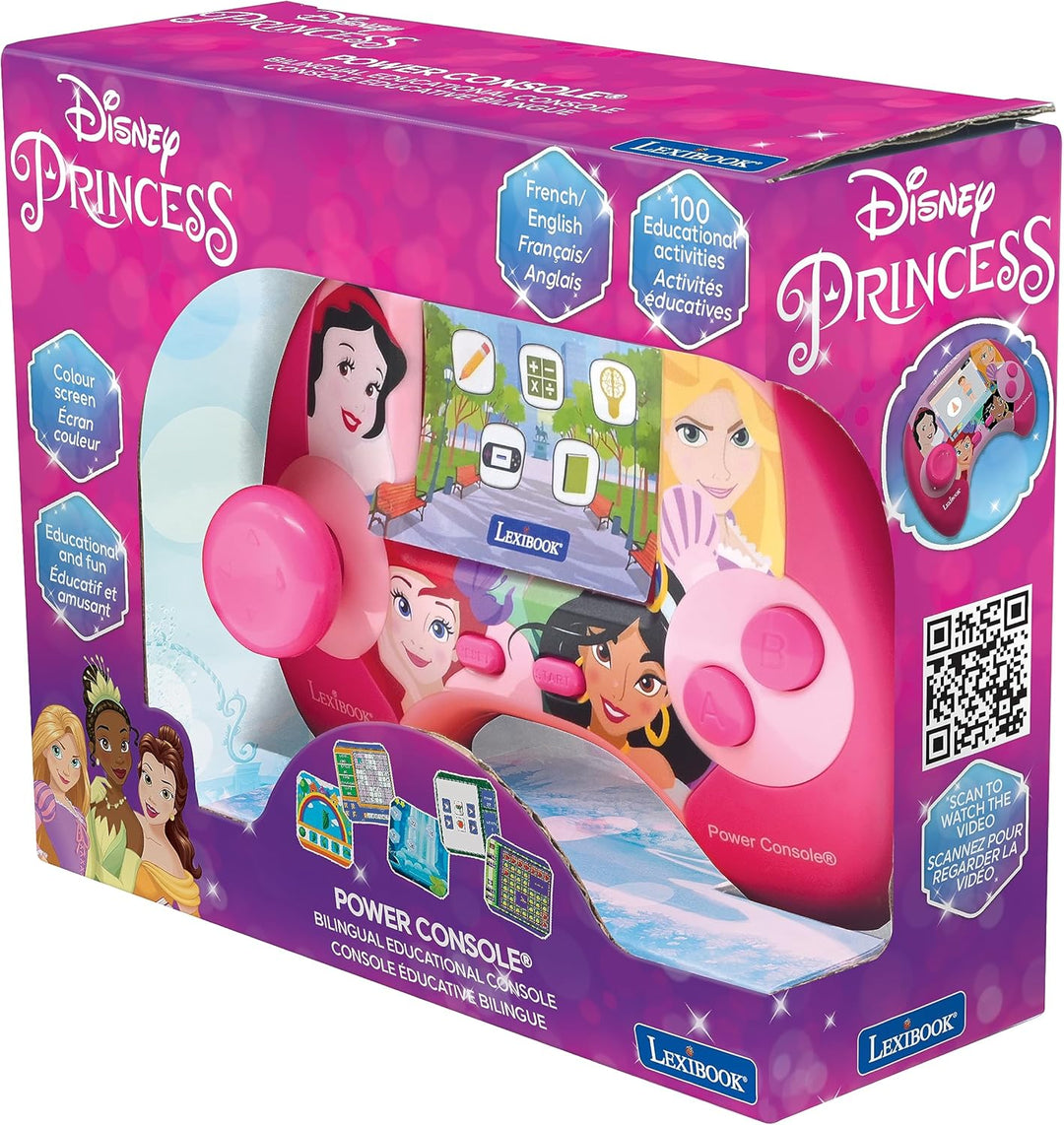LEXIBOOK - Console éducative bilingue Français/anglais - Princesses Disney avec écran LCD 2,8 pouces