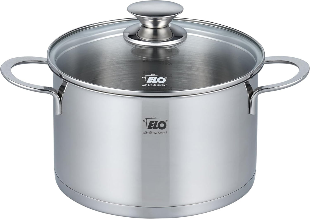 ELO 72596 Topfset Galant 5-tlg, Edelstahl Silber 5 teilig Topfset, 5 teilig Topfset