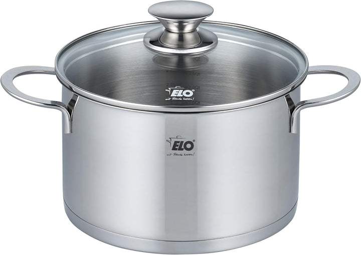 ELO 72596 Topfset Galant 5-tlg, Edelstahl Silber 5 teilig Topfset, 5 teilig Topfset