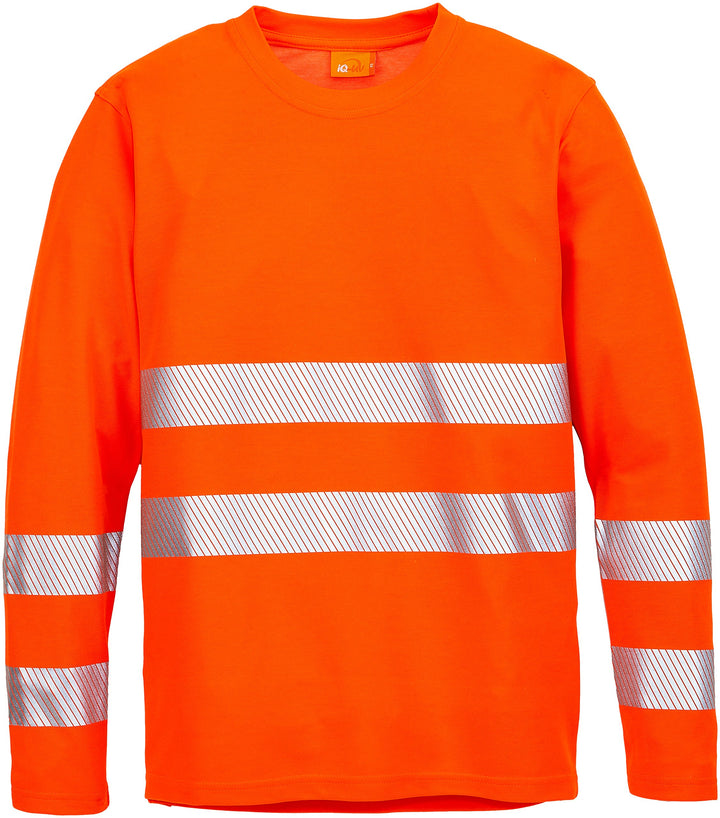 iQ-UV w6490024260-48-S UV-Schutz 50 plus Langarm T-Shirt mit Warnschutz nach EN20471 Klasse 2, Orang