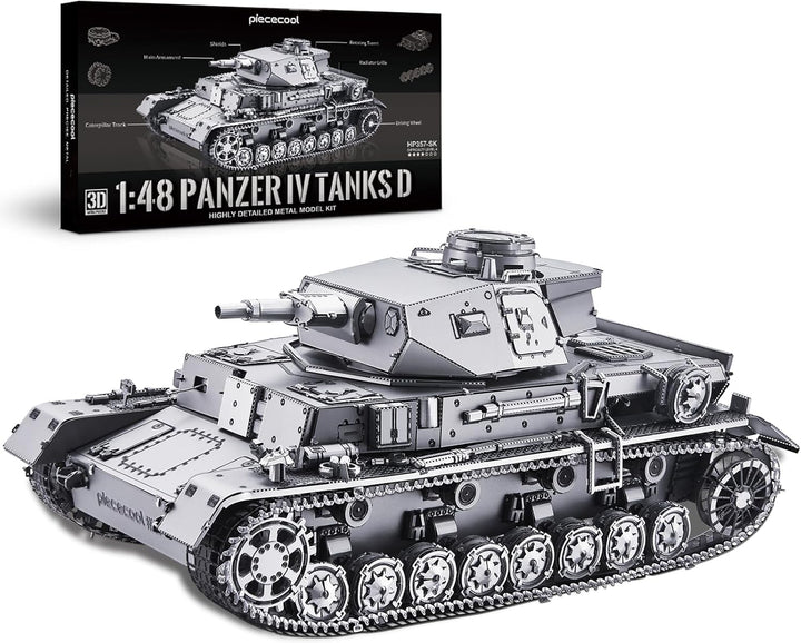 Piececool 3D Puzzle Metall Panzerkampfwagen 1:48 Panzer IV Panzer D, 3D Metall Puzzle Militärmodell