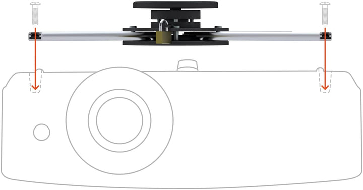 celexon Beamer-Deckenhalterung universal PS Ultraflat - Ultraflache Projektor-Halterung - 20kg Tragk