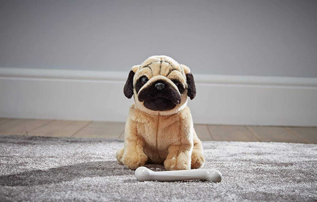 Living Nature AN498 Plüschtier für Hunde und Welpen, Bulldoggen, braun, Bundle Mops Bundle, Mops Bun
