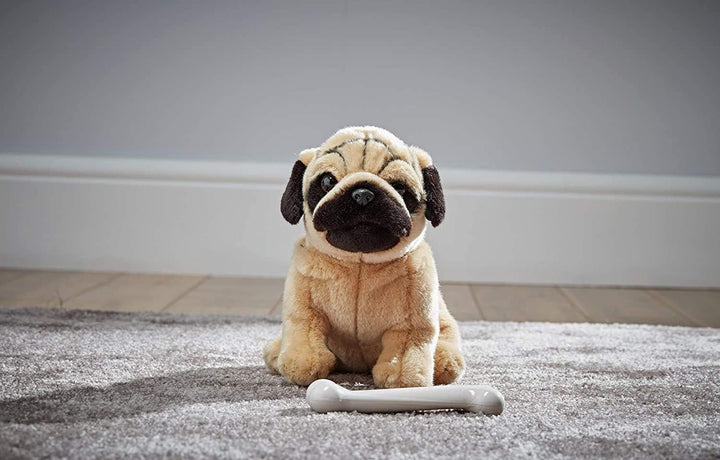 Living Nature AN498 Plüschtier für Hunde und Welpen, Bulldoggen, braun, Bundle Mops Bundle, Mops Bun