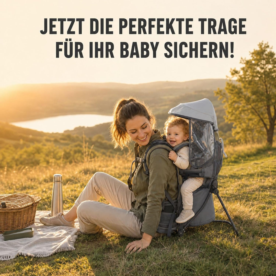 Fillikid Rückentrage Explorer Elite Exklusiv | Kindertrage für Wandern & Reise | Babytragerucksack m