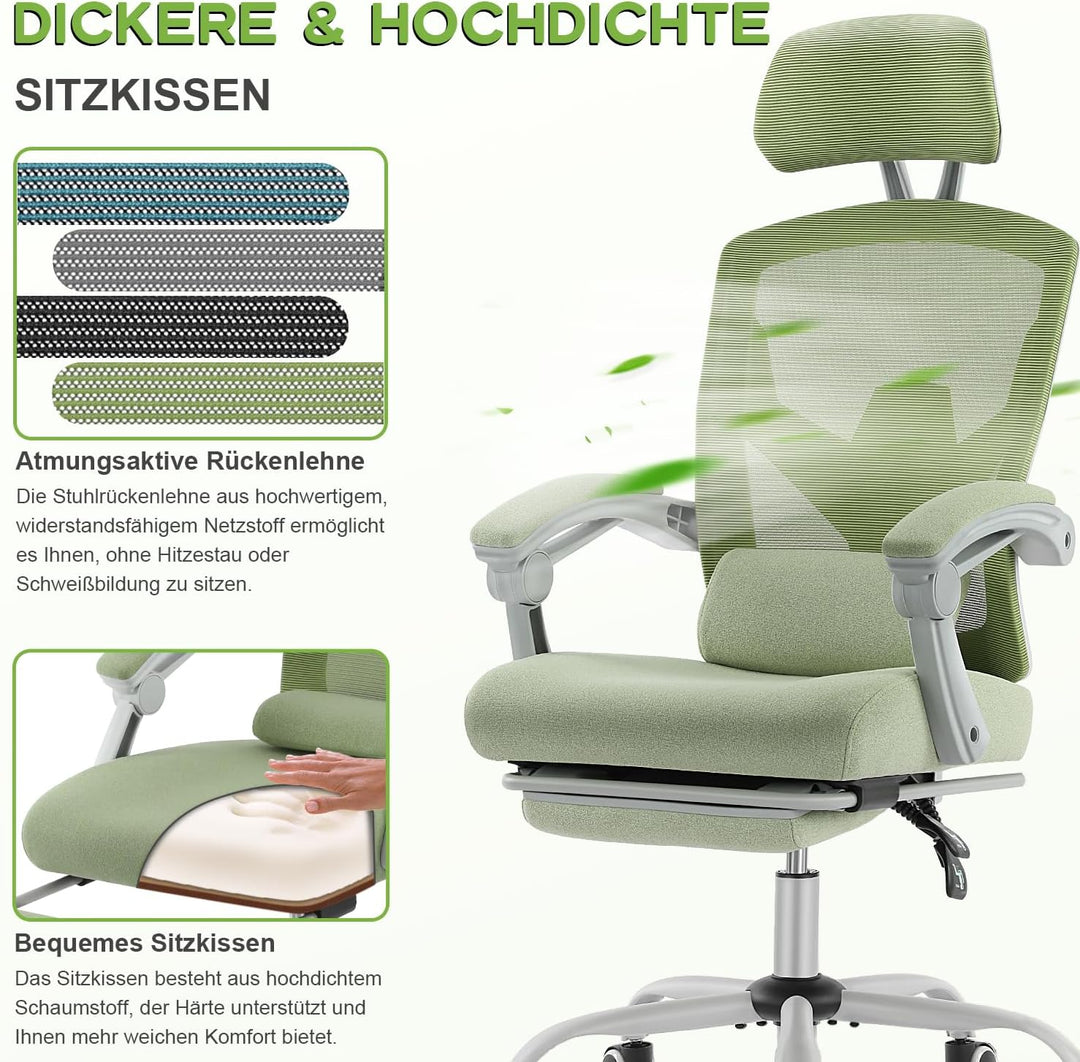 DUMOS Bürostuhl Ergonomisch EIN Schreibtischstuhl mit Komfortarmlehnen Ausgestattet mit Einer Bequem