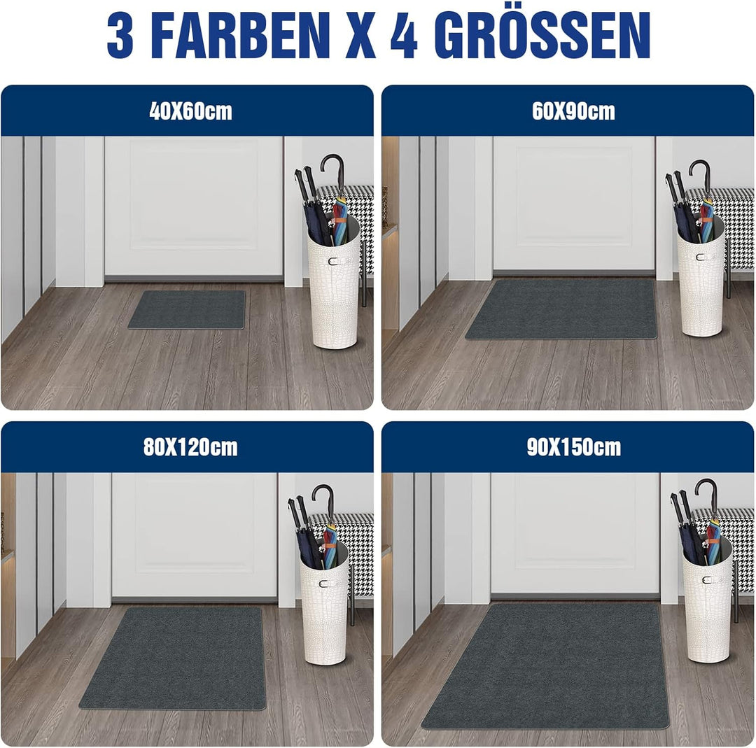 Fussmatte innen,waschbar Schmutzfangmatte,superdünne Eingangstürmatte,strapazierfähige Türmatte Schm