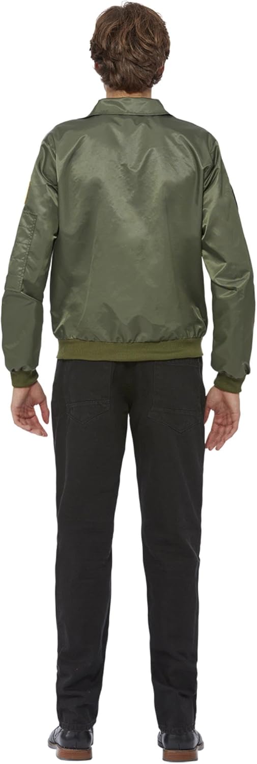 Smiffys Top Gun Maverick Bomber Jacket, Green
