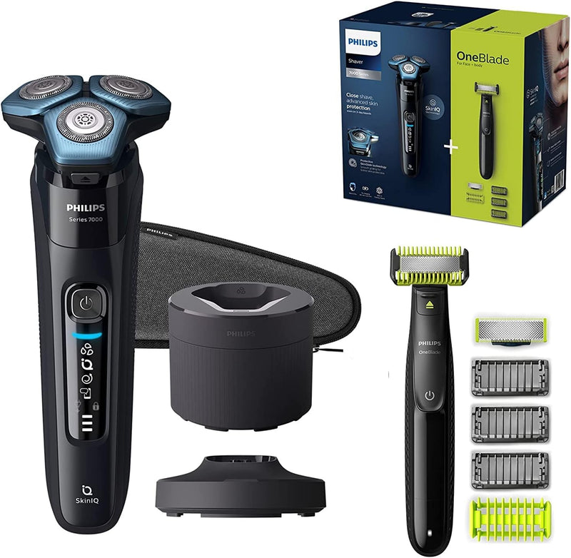 Philips S7783/78 Shaver Series 7000 Elektrischer Nass- und Trockenrasierer mit Präzisionsmessern aus