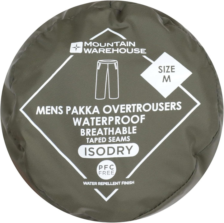 Mountain Warehouse Pakka wasserdichte Überziehhose für Herren - Schnell trocknende Regenüberhose, ve