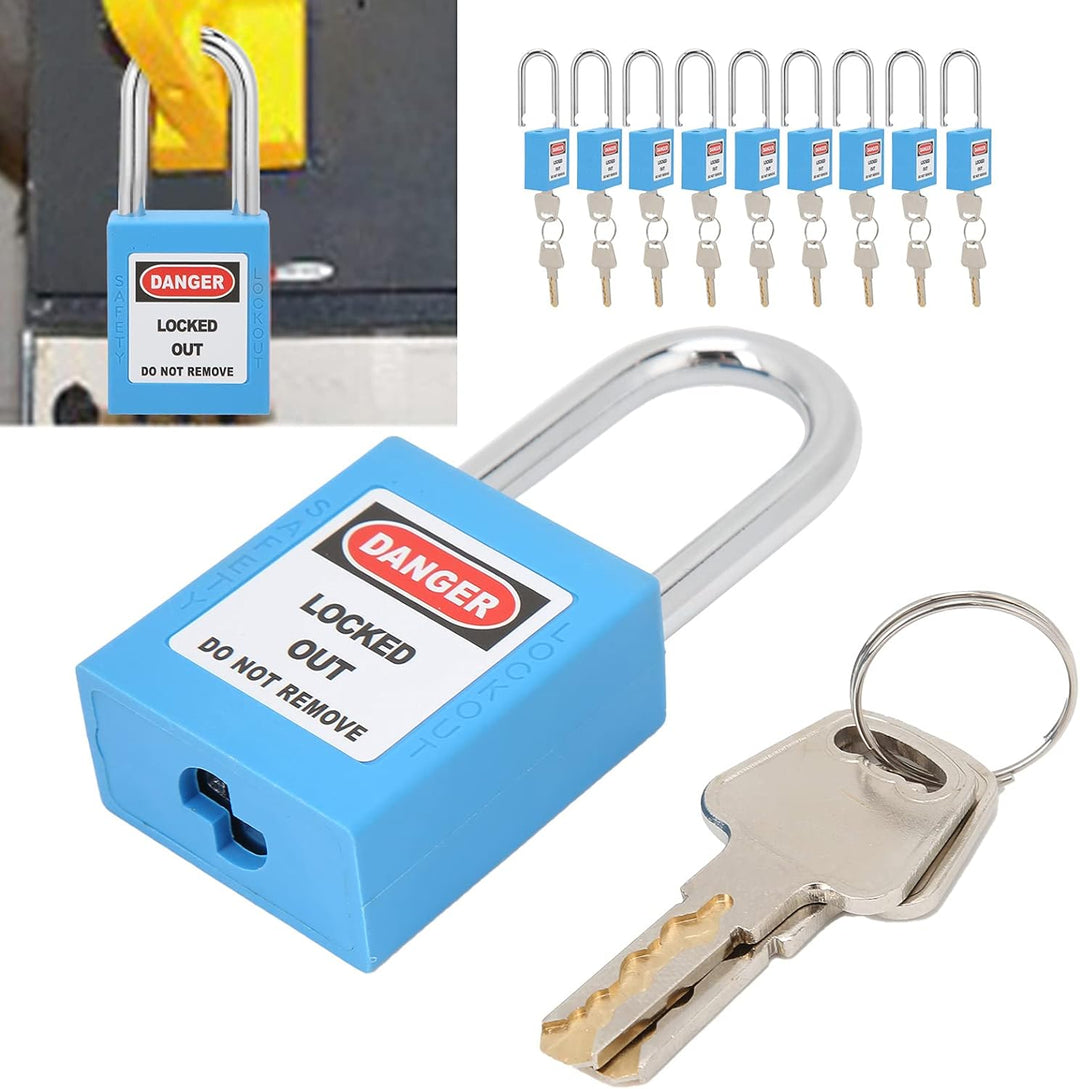 Lockout Tagout Schlösser 10 Sätze Sicherheitsvorhängeschlösser Stahlträgerisoliertes Korrosionsschut