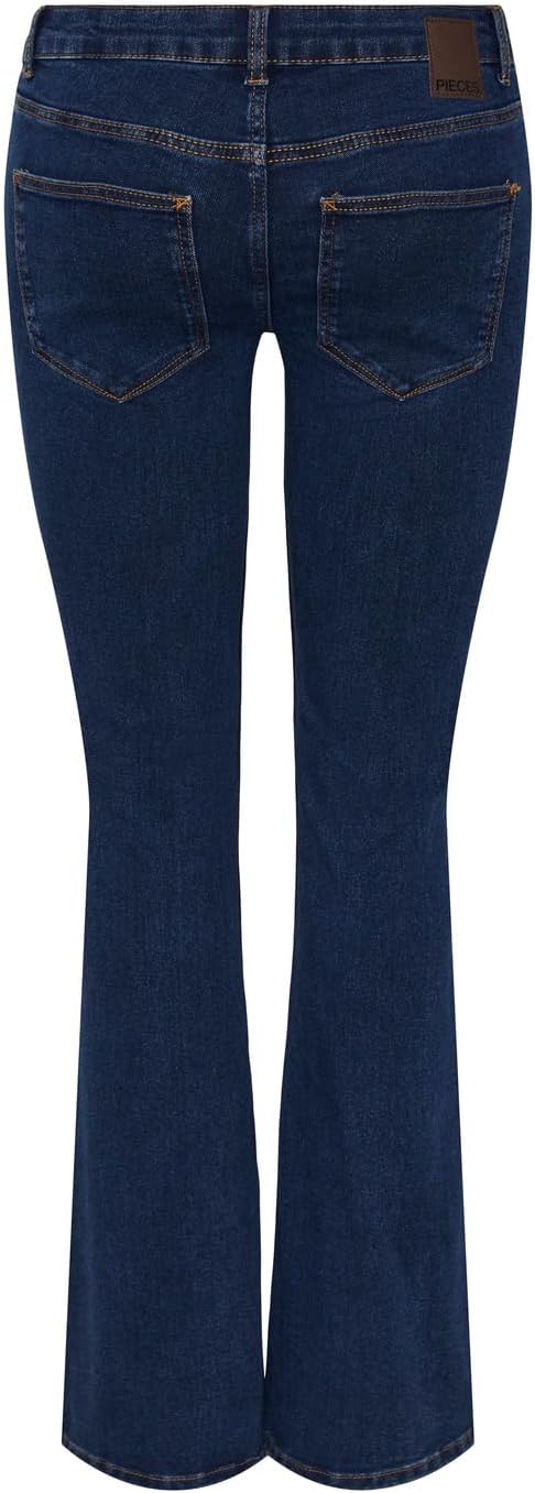 ONLY Damen Pcpeggy Lw Flared Db Jeans Noos Bc L / 30L Dark Blue Denim, L / 30L Dark Blue Denim