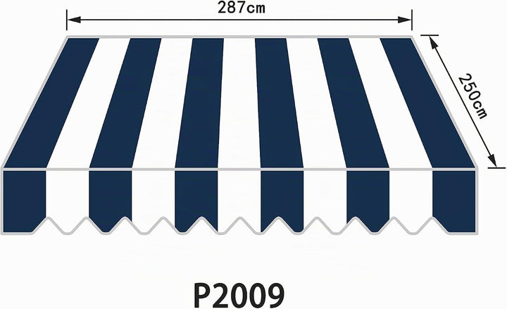 home Trends Markisenstoff 4m Markise mit Volant 4 x 3 m Markisenbespannung ersatzstoff 387 x 300cm B