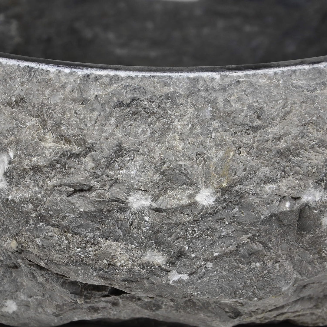 Divero Marmor Naturstein Aufsatz-Waschbecken Handwaschbecken Waschschale Stein poliert grob behauen