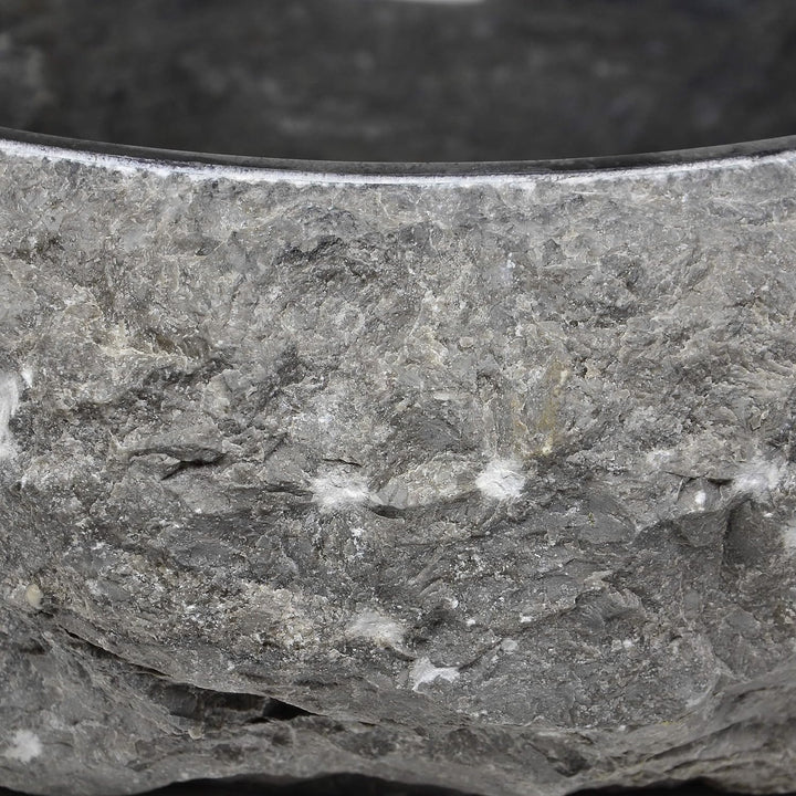 Divero Marmor Naturstein Aufsatz-Waschbecken Handwaschbecken Waschschale Stein poliert grob behauen