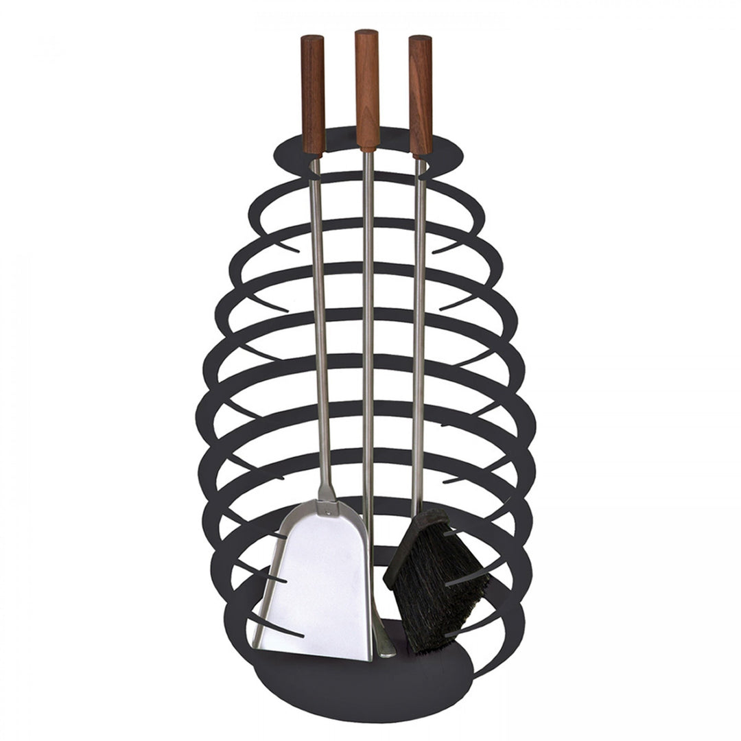 raik 21.00.923.2 Kaminbesteck, 3-teilig, rund, schwarz, 64cm