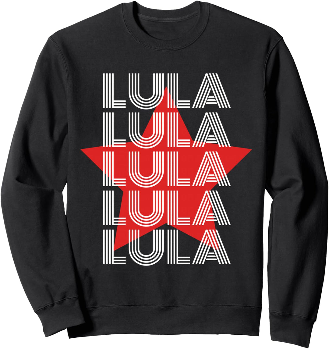 Lula 2022 Präsident von Brasilien Retro Typografie Kunst Sweatshirt