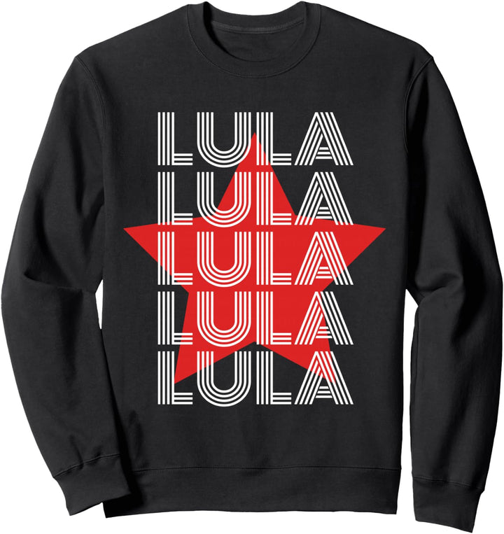 Lula 2022 Präsident von Brasilien Retro Typografie Kunst Sweatshirt