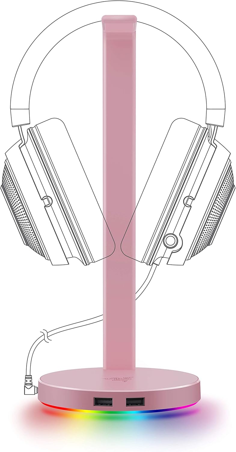 Razer Base Station V2 Chroma - Headset-Ständer mit USB-Hub und RGB-Beleuchtung (USB-Hub mit 7.1 Surr