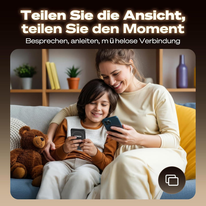 SYNCO XView Handy Selfie Monitor, Magnetischer Smartphone Vlog Bildschirm für iPhone & Android Rückk