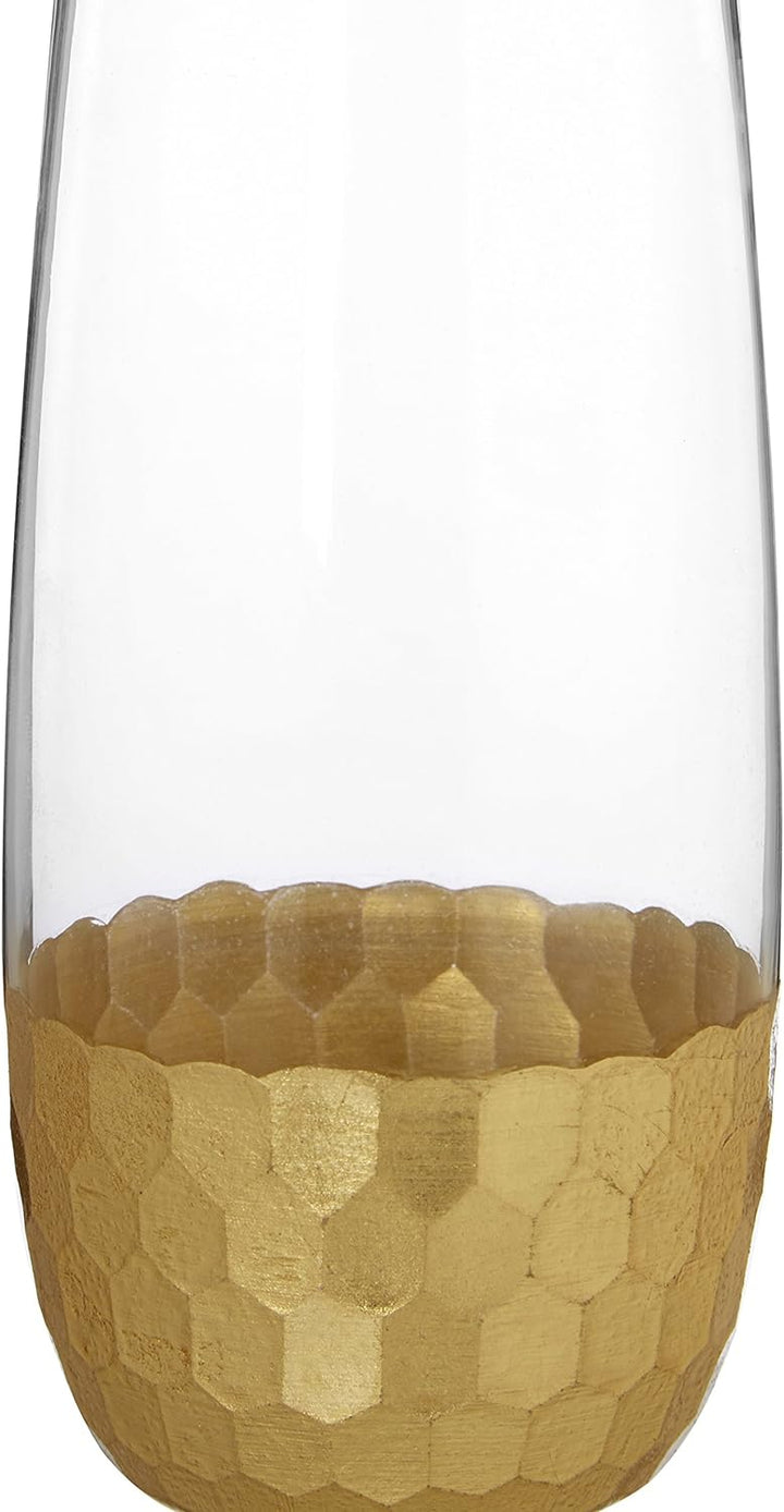 Premier Housewares vastrid High Ball Gläser, Gold, 7 x 7 x 15 cm, 4 Stück 7 x 7 x 15 cm, 7 x 7 x 15