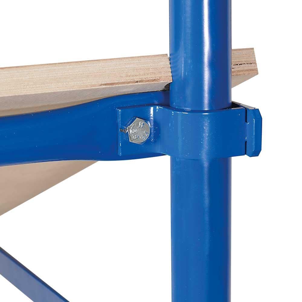 BRB Schrägboden-Regalwagen mit 5 Ebenen, BxTxH 1050x500x1450 mm, 2 Lenk- (mit Feststellbremse) u. 2