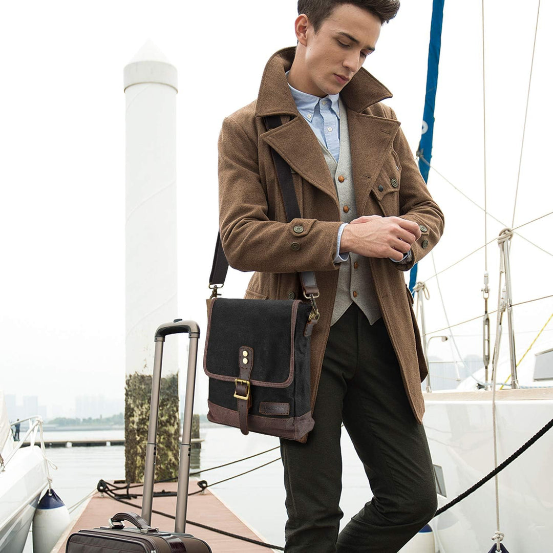SHANGRI-LA Herrentasche Tasche Umhängetasche IPAD Schultertasche Rucksack Crossbody Sling Messenger