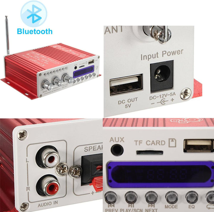 DollaTek Mini Bluetooth Hallo-Fi-Stereo-Audio-AMP Verstärker Bass Booster MP4 12V Unterstützung FM /