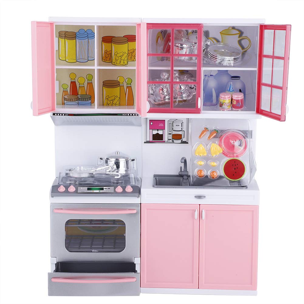 Kinderküche Holz Küche Spielküche Kinder Küchen Spielset Küchenspielzeug mit Klängen Mini Küchen Rol