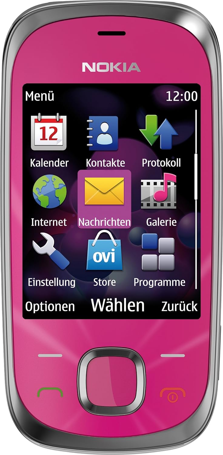 Nokia 7230 Handy (3.2 MP, Musikplayer, Bluetooth, Flugmodus, 2GB Speicherkarte, Slider) Hot Pink, ho