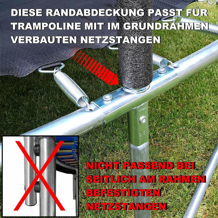 Baunsal® Trampolin Randabdeckung Ø 183 244 250 275 300 305 335 366 370 396 400 427 430 457 460 487 4