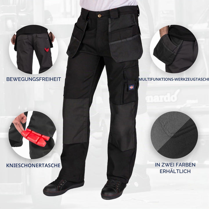 Lee Cooper Herren Triple-genähtes Holster Taschen-Multi-Werkzeug-Taschen Kneepad Taschen Arbeitssich