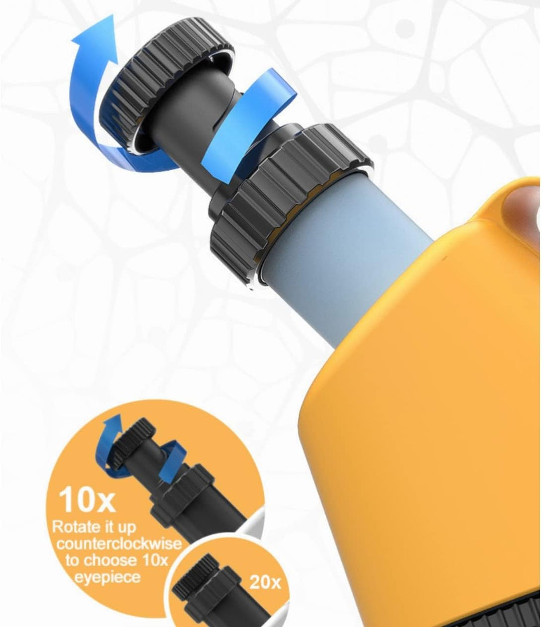 STEM Mikroskop für Kinder Einsteiger Mikroskop mit 40x - 1200x Vergrösserung Kindermikroskop LED-Lic