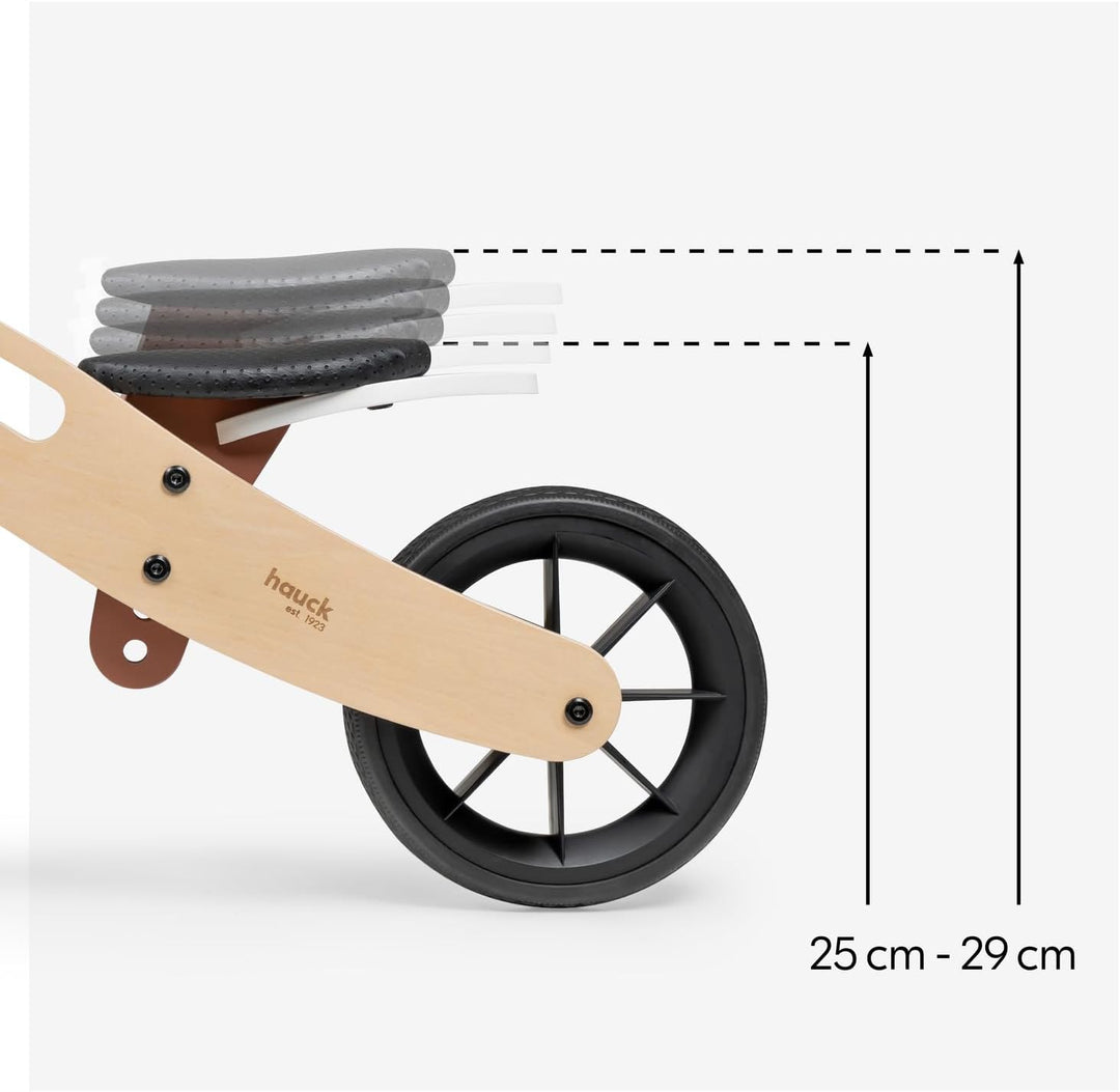 Hauck First Ride Eco, Fuchs - 2 in 1 Holz Dreirad Rutscher & Zweirad Laufrad mit 7,5 Zoll Räder für