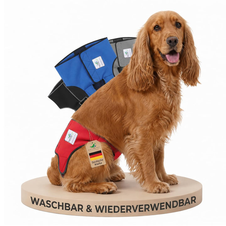 Nature Pet Läufigkeitshose für Hündinnen - Hundewindel für Rüden - Kein lästiges Einfädeln der Rute